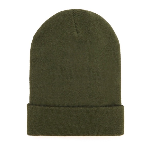 olive green knit hat